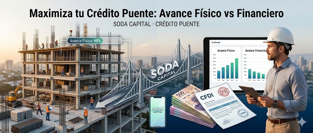 Avance físico vs. avance financiero: la diferencia que decide cuánto dinero libera tu crédito puente con Soda Capital
